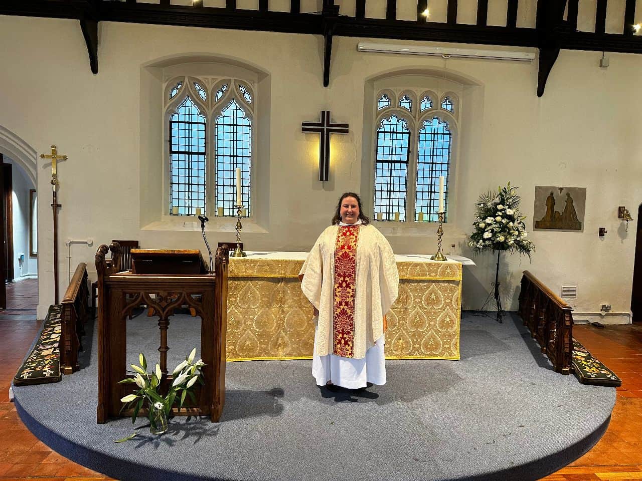 The Priest in Church at Easter